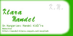 klara mandel business card